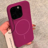 Qfdian Luxury Liquid Silicone Case For iPhone 16E 16 15 14 Plus 13 12 Pro Max 11 for Magsafe Magnetic Wireless Charging Shockproof Capa