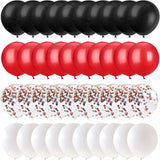 Qfdian  Red Black White Balloon Set Casino Party Decor Ballon Racing First Birthday Graduation Baby Shower Helium Globos Home Decoration