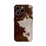 Qfdian Brownish White Mottled Texture Phone Case For IPhone 16 15 14 13 12 11 X XS XR XSMAX 7 8 Pro Max Plus Double-layer Back Cover