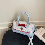 Qfdian  Japanese Women Kawaii Cute Bow Handbags Y2k Aesthetic Chic Luxury Design Fashion Shoulder Bag New All Match Fairy Crossbody Bags