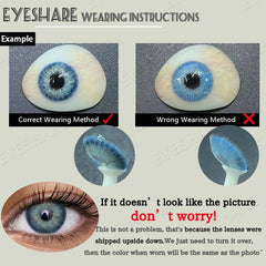 Qfdian 1pair Natural Color Contact Lenses for Eyes Brown Contacts Gray Lenses Fashion Lenses Blue Eyes Contacts Lenses