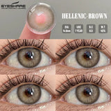 Qfdian 1 Pair Colored Contact Lenses for Eyes Natural Fashion Lenses Gray Beauty Pupils Blue Eye Lenses Cosmetics Soft Lenses