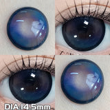 Qfdian  2PCS/Pair 14.5mm Lenses Pearl Series Color Contact Lenses For Big Eyes Beauty Blue Makeup Lens Purple Pupils Cute Lens