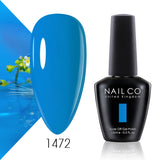 Qfdian  15ml 334 Blue Pink Colors Nail Gel Polish Soak Off UV LED Nail Lacquer Varnish Semi Permanent Nail Art Gel For Nail Art