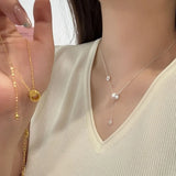 Qfdian  Minimalist Clavicle Chain Necklace for Women High End Luxury Cool INS Style Niche Design Dainty Chain Jewelry Birthday Gift