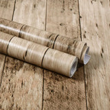 Qfdian 40CM X 1M Thickened Anti Fouling Waterproof Wood Grain Self-adhesive PVC Modern Furniture Decorative Wallpaper