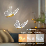 Qfdian  Butterfly Chandelier LED Ceiling Pendant Light Hanging Lamps For Home Bedside Dining Living Room Luminaire Decor Indoor Lighting