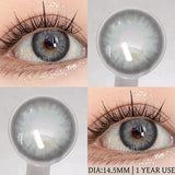 Qfdian NEW 1Pair Natural Colored Contact Lenses For Eyes Beauty pupillents Grey Pupils Brown Contacts New Cosmetic Eyes Makeup