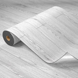 Qfdian  1PC 118.11x15.75inch Wood Grain Texture Self-adhesive Flooring Sticker Thick PVC Wallpaper Renovation Repair for Bedroom Cabinet