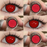 Qfdian  Cosplay Contact Lens Makeup Colored Pupils Cosmetics Beauty Red  Lenses Woman Cosplay Pink Pupils Halloween Color Contacts