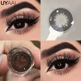 Qfdian  Color Contact Lenses For Eye Cosmetic Black Lens Makeup Beauty Green Eyes Contact Natural Brown Contact Eyes Makeup