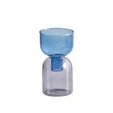 Qfdian  2pc Set Mini Vases Terrarium Hydroponic Plant Pot Glass Vase Wedding Flowers Candle Holders Decor Avocado Glass Growing Bud Vase