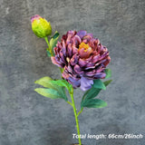 Qfdian Large Silk Peony Artificial Flowers High Quality Simulation Peony European Style Fake Flowers Bouquet For Wedding Home Decor 1PC