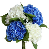 Qfdian 4 pcs Hydrangea Artificial Flowers Real Touch Latex Artificial Hydrangea for Wedding Bouquet Party Home Decor