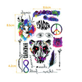 Qfdian  7 sytles Birds Waterproof Temporary Tattoo Sticker Tatuajes Fake Tatoo Sleeve Henna Tattoo Decals Body Art stickers