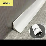 Qfdian  1pc 2m/78.74in Self-Adhesive Wall Inner Corner Skirting Line Can Hide Network Cable Ceiling Caulk Decoration Tape Wall Strip PVC