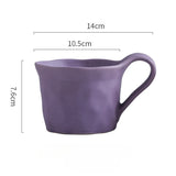 Qfdian  300ml Ceramic Cup Home Multicolor Breakfast Oat Cup Office Large Capacity Coffee Milk Cup Holiday Gift Kitchen Accessories