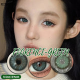 Qfdian NEW 1Pair Natural Colored Contact Lenses For Eyes Beauty pupillents Grey Pupils Brown Contacts New Cosmetic Eyes Makeup