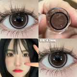 Qfdian 2Pcs Brown Colored Contact Lenses with Prescription Myopia Degree0.00-8.00 Nature Lens Eye For 2024 Year New Hot Sale