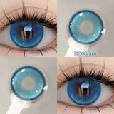Qfdian  2PCS Silver Knight Contact Lenses for Eyes Rainbow Colored Eye Lenses Beauty Pupils Gradient Contact Lenses Optical Lens