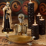 Qfdian  Skeleton Resin Tray Gothic Home Decor Halloween Desktop Storage Dish Spooky Jewelry Organizer