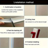 Qfdian  1pc 2m/78.74in Self-Adhesive Wall Inner Corner Skirting Line Can Hide Network Cable Ceiling Caulk Decoration Tape Wall Strip PVC