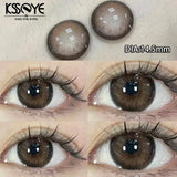 Qfdian 1Pair Natural Contact Lenses for Eyes Myopia Prescription Eyes Color Contact Lenses Beauty Pupil Yearly Use