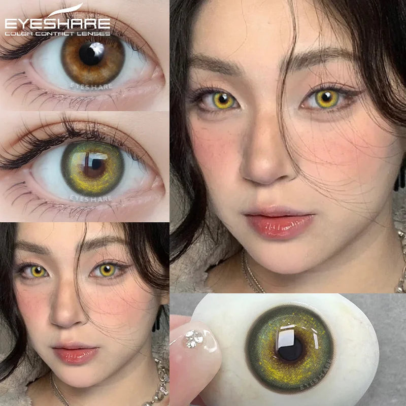 EYESHARE Colorcon Korean Lenses Colored Contact Lenses 1 Pair Natural Contact Lenses for Eyes Yearly Eye Lenses Beautiful Pupils