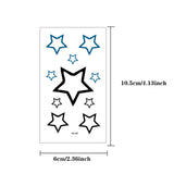 Qfdian  3pcs Waterproof Temporary Tattoo Sticker Black Blue Stars Geometric Cute Fun Pattern Body Art Arm Fake Tattoos Sleeve Women Men
