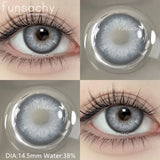 Qfdian  1pair Natural Color Contact Lenses for Eyes Blue Eye Lens Gray Lenses Fashion Korean Beauty Pupils Yearly Makeup Lens