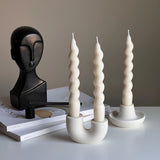 Qfdian  Nortic Double Candlestick Holder Modern Wedding Table Decor Candle Holder Home Wedding Decor Desktop Ornament Best Gift