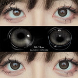 Qfdian  1 Pair Fashion Lenses Colored Contact Lenses for Eyes Beauty Green Eyes Lenses Natural  Brown Lens Grey Lens