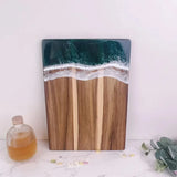 Qfdian  Wood Chopping Board Home Cutting Board High Quality Beach Cheese Board Cutter Charcuterie Kitchen Table Things Christmas Gift