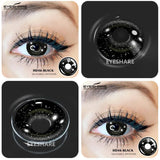 Qfdian Cosplay Contact Lenses 1Pair Colored Contact Lenses for Eyes Black Lenses White Eye Lenses Contact Lenses for Halloween