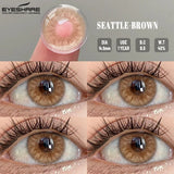 Qfdian 1 Pair Colored Contact Lenses for Eyes Natural Fashion Lenses Gray Beauty Pupils Blue Eye Lenses Cosmetics Soft Lenses