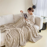 Qfdian  New Imitation Rabbit Plush Autumn Winter Warm Blanket and Pillowcase or Only Blankets Soft Warmth Throw Blanket for Sofa Lounger