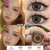 2pcs/pair Yearly Colored Contact Lenses Natural Green Lens Fashion Pupils Beauty gray Contact Lenses for Eyes