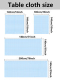 Qfdian  1 Piece Set, Modern Simple Blue Small Plaid Tablecloth, Japanese and Korean Style Minimalist Style Dinner Restaurant Table Mat Restaurant and Picnic Tablecloth