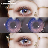 Qfdian 1pair/2pcs Colored Contact Lenses for Eyes Blue Contacts Purple Lenses Cosplay Contact Lenses Yearly Fashion Eye Lenses