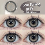 Qfdian  2PCS Myopia Beauty Colored  Contact Lenses Purple Halloween Makeup Lens Fashion Pupils Big Eye Lenses Natural Blue Lense