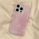 Qfdian  Simple pink marble with bracket, suitable for Apple 14ProMax mobile phone case iPhone13 new 14pro niche high-end