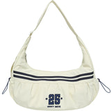 Qfdian 2025 New Trendy Striped Handbags Casual Men Women Outdoor Sports Crossbody Bag Y2k Aesthetic Ins All Match Travel Shoulder Bags