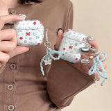 Qfdian  INS Stars Bow Cute IMD Earphone Case Wireless Bluetooth Charging Box For Apple Airpods 4 3 2 1 Pro 2nd 4th Clear Headset Cover