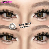 Qfdian  1Pair Fashion Big Lenses Colored Contact Lenses for Eyes Beauty Blue Eyes Lenses Natural Green Brown Grey Lens