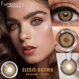 Qfdian  1 Pair Colorcon Eye Contact Lenses Natural Brown Gray Pupils for Eyes Cosmetics Yearly Blue Color Lens Green Softlens