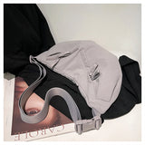 Qfdian  Fashion Y2k Aesthetic Casual Crossbody Chest Bags Men Women Vintage All Match Hobo Bag All Match Simple Trendy Shoulder Handbags