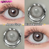 Qfdian  1 Pair Yearly Beauty Fashion Lenses Colored Contact Lenses for Eyes Blue Eyes Lenses Natural  Gray Lens Brown Lens
