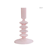 Qfdian Pink Wedding Table Centerpieces Candle Holder Wedding Decoration Flower Vase Home Decoration Accessories Vases Room Decor
