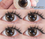 Qfdian 2Pcs Korea Colored Contact Lenses Diameter 14.5mm Prescription Myopia Degree-0.00to-8.00Makeup Soft Lens Eye Beauty Pupil