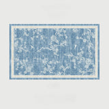 Qfdian Blue Floral Carpet Living Room Bedroom Sofa Carpets Retro Luxury Artistic Tree Branches Pattern Rug Blue Bohemian Decorative Rug